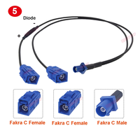 Adaptateur Fakra C mâle vers C femelle/SMA/SMA 90 degrés, type Y, séparateur, câble RG174, 50 OHM, DC-6GHz, rallonge pour autoradio GPS, faisceau de câbles