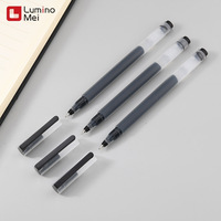Stylo gel haute capacité 1:4 rapport d'encre pour boule de carbure de tungstène suisse écriture Super lisse 0.5mm pointe d'aiguille en plastique rouge