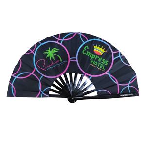 Ventilador de mano portátil <span class=keywords><strong>2023</strong></span> personalizado impreso plegable papel de bambú promocional ventilador de regalo grande - Product Image 4