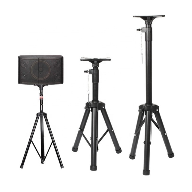 Adjustable Stainless Steel Tripod Stand Sound Speaker Tripod Stand Holder Floor Sound Audio KTV Stage Shelf Tripod Bracket Stand