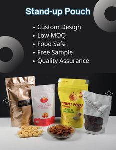 Offres Spéciales personnalisé imprimé en plastique Kraft pochettes debout sac à fermeture éclair sac d'emballage alimentaire pour les noix collations de fruits secs - Product Image 3