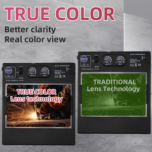 Casco de Soldadura Automático con Gran Ventana, Sensor de Arco 4 en 1, Oscurecimiento Solar, Visión a Color Real, para Soldadura TIG MIG y Pulido - Product Image 4