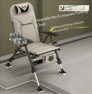Sedia da Pesca Reclinabile Stile Europeo, Pieghevole, Portatile, Multifunzione, Vendita Diretta dalla Fabbrica - Product Image 3