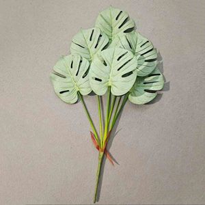 Piante Artificiali al Tatto Realistico, Foglie in Lattice Verde, Monstera per Decorazioni di Matrimoni, Interni, Pareti, Case e Stanze - Product Image 6