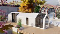 Maison préfabriquée de luxe de 20 pieds, maison mobile modulaire en conteneur, petite maison en A-frame, maison préfabriquée, maison en conteneur préfabriquée