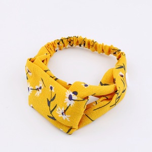 Bandeaux élastiques de style bohème Vintage pour femmes, bandeau de cheveux torsadé à fleurs croisées pour lavage du visage - Product Image 4