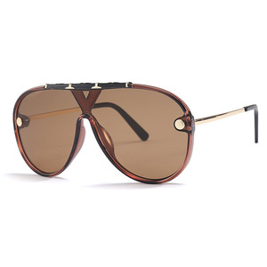 แว่นกันแดดทรงโอวัลสไตล์สตีมพังก์ รุ่นวินเทจเรโทรปี 2020 สำหรับผู้หญิงและผู้ชาย  พร้อมโลโก้สั่งทำพิเศษ ป้องกันรังสียูวี 400 - Product Image 3