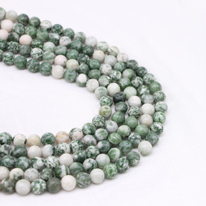 Natural <b>Blue</b> Spotted Stone Loose <b>Beads</b> Round 8mm For Bracelet Making DIY Jewelry Accessories Wholesale - Product Image 2