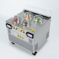 Miles 4 Flavors Commerciële Automatische IJsmachine NSF Goedgekeurd Staande RVS IJsapparaat met Luchtkoeling 2 Jaar Garantie