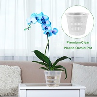 Pot transparent en plastique pour orchidées, avec trous de drainage respirants, idéal pour la culture hydroponique, récipient en filet transparent pour plantes, pots de jardin à fentes