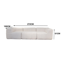 Großhandel Vakuumkomprimierte Bouclé Modulare Couch mit Chaiselongue Individuelles Logo MOQ Flexibel