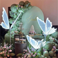 Support LED mobile LEXI BL-003 en forme de papillon avec télécommande, décoration lumineuse en métal pour mariage, maison, fête, événement