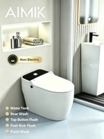 WC intelligent monobloc moderne sans électricité, avec bidet intégré, double chasse, en céramique, pulvérisation hygiénique