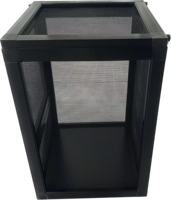 Cage en aluminium PVC de haute qualité pour reptiles, 42x42x66cm, couleur noire