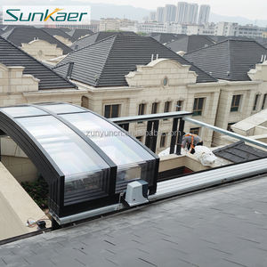 Diseño moderno Cubierta retráctil de aluminio para exteriores Techo <span class=keywords><strong>Precio</strong></span> de costo Pérgola de patio con recinto de soporte - Product Image 4