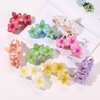 Vente chaude, pinces à cheveux en plastique colorées, style estival, 11 cm, pour femmes, accessoires de cheveux pour fête d'été