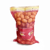 Groothandel 50*80cm 60L Op Maat Gemaakte Kleur Gerecycled PP Leno Mesh Zak Trekkoord Fabrieksdirect Ui Aardappel Brandhout Ademend