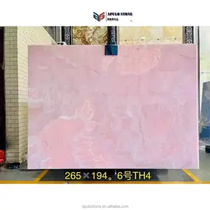 Apulo amostra grátis rosa ônix mármore preço ônix polido grande laje parede azulejos azulejos bancada decoração