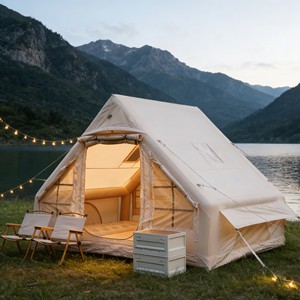 Tente familiale 4 saisons facile à monter, tente extérieure en PVC Oxford, résistante au vent et à la pluie pour les sorties familiales en plein air - Product Image 5