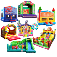 Château gonflable personnalisé, divers thèmes, grand parcours d'obstacles avec toboggan, château gonflable commercial en PVC pour enfants, location en extérieur