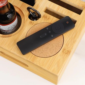 Maßgefertigtes Bambus-Sofatablett mit Gravur Personalisierte Aufbewahrung für Wohnzimmer & Badezimmer Multifunktionaler Snack- und <span class=keywords><strong>Bierhalter</strong></span> - Product Image 4