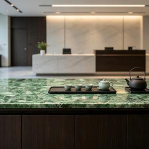 Mármol Verde Vibrante en Losa Grande, Diseño Minimalista, Ideal para Villas Modernas de Alta Gama, Áreas de Club, Salas de <span class=keywords><strong>Cine</strong></span> Privadas - Product Image 2