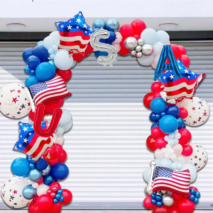 Amerikaanse Onafhankelijkheidsdag Decoratie Ballon Set Feest Vakantie Folie Ballonvlag Modellering Usa Nationale Dag Ballon