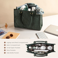 LOVEVOOK 2026 Sac d'ordinateur vintage en cuir PU, sac à main professionnel grande capacité pour ordinateur portable 15,6 pouces, sac de travail pour femme
