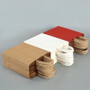 Recyclable Custom Printed Paper Shopping <b>Bags</b> Luxury Reusable Clothing Gift Packaging Cotton Handle for Candle <b>Craft</b> Use - Product Image 5