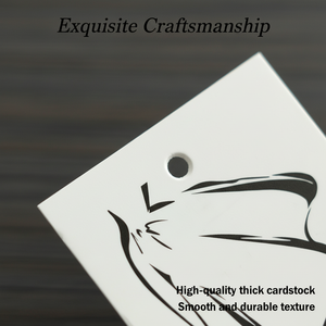 High Quality Custom Waterproof <b>Gold</b> Foil Printed Paper Hanging Labels for Garment Bags & Shoes-Brand Hang Tag Set - Product Image 3