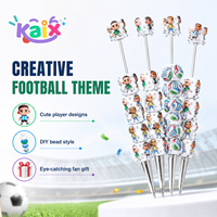 KAIX 2026 Neue Großpackung Fußballstar-Gelstifte 0,5mm Glatter Gel-Tintenstift mit Perlen für Etsy-Shop Schreibwaren
