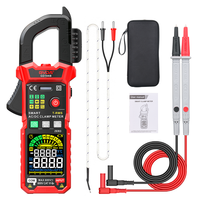 GVDA GD166B Pince ampèremétrique 6000 points de lecture, sélection automatique de la gamme, True RMS, NCV, tension CC/CA, courant de démarrage, testeur de température, voltmètre automatique