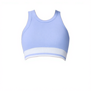 Soutien-gorge de yoga à maintien élevé, personnalisé, avec blocs de couleur sur le devant, pour femmes, fitness, dos en Y, en spandex/polyester, bretelles en Y, séchage rapide, vente en gros - Product Image 4