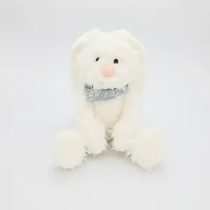 Peluche lapin de 20 cm, jouet avec foulard, peluche de coniglio, longue oreille