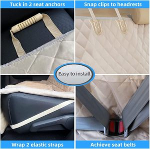 Funda Protectora para Asiento Trasero de Coche para Perros, Impermeable, Antideslizante, Protector de Asiento Trasero, Tamaño Universal (Negro), Oxford 600D Ecológico - Product Image 3