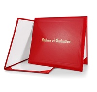 Pochette de diplôme rouge pour certificat format lettre 8,5''x 11'' avec impression personnalisée pour la remise des diplômes, couleur marron