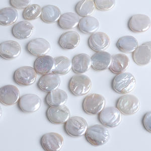 Perles d'eau douce blanches naturelles de 16 à 18 mm, grosses perles Roc, perles en vrac, particules sculptées, accessoires pour collier, pendentif, bracelet, bricolage - Product Image 2