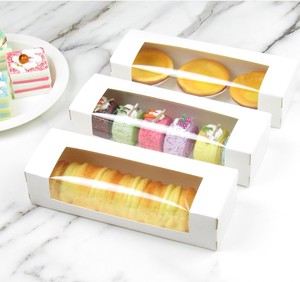 Scatola da forno per pasticceria in cartone bianco mantieni ciambelle, muffin, <span class=keywords><strong>biscotti</strong></span> scatola per imballaggio di pane per crostate all'<span class=keywords><strong>uovo</strong></span> sicura <span class=keywords><strong>con</strong></span> finestra trasparente - Product Image 2