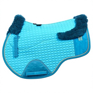 2026 Quilted Faux <b>Fur</b> Horse Saddle Pad Shock Absorbing Equine Cushion Custom Logo Riding Training <b>Blanket</b> - Product Image 4