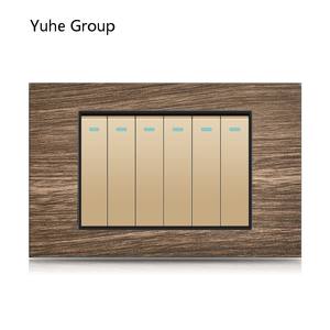 Panel de aluminio cepillado con cable, estándar americano, tomacorriente de pared de 118 mm, interruptor de tomacorriente de pared con carga rápida USB tipo C - Product Image 6