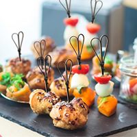 Brochettes jetables en bambou biodégradables de qualité alimentaire pour barbecue, apéritifs, cocktails, traiteur