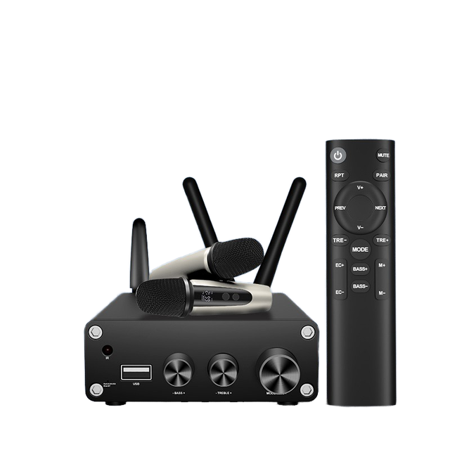 HiFi Digital for Bluetooth Home Desktop Karaoke Power Amplifier 200W High-Fidelity Metal Power Amplifier