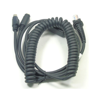 Fabrication de câbles PS-2 claviers à ressort spiralé de transfert de données PS2 à rj45 10p10c Y usb Cable 3m pour lecteur de codes-barres