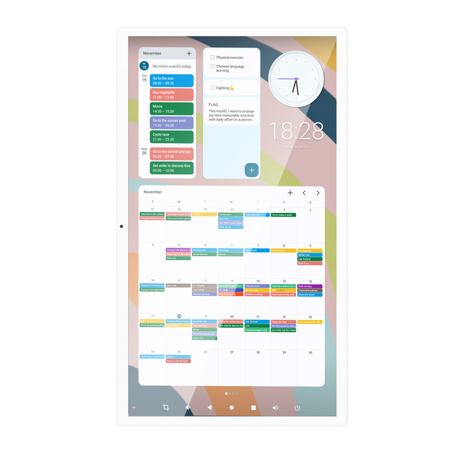 21.5 Inch Indoor Wall-Mounted Touch Screen Digital Poster Calendar 1080P WIFI Android OEM Smart Home/Office Voice SDK Text 1