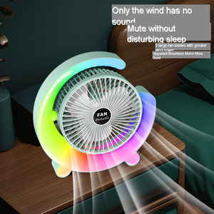 Running Horse Light Ventilador <span class=keywords><strong>de</strong></span> escritorio con carga USB Home Moon Night Light Fan Regalos para hombres/mujeres/familia/amigos - Product Image 6