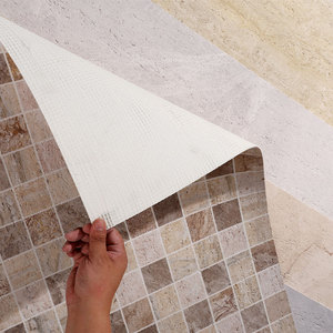 RCL Mosaico ignífugo Mármol Aspecto Piedra Travertino Losa Ligero 3D Panel de pared Piedra Revestimiento flexible Piedra para exterior - Product Image 6