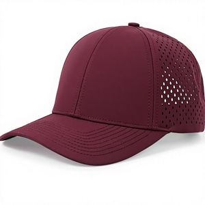 Casquette Snapback en Maille à 6 Panneaux Bordeaux Respirante Unisexe Réglable pour Activités de Plein Air Printemps-Été Adulte - Product Image 1