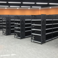 Nouvelle conception d'étagère de supermarché à prix avantageux, gondole double face en acier de Luoyang, système d'étagères d'hypermarché en provenance de Chine