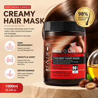 Krim Keratin Masker Rambut Pelembap Kondisioner Mendalam untuk Rambut Kering, Mengembang, dan Rusak 1000ml Kualitas Salon Grosir