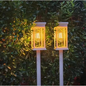 Lampe de jardin LED extérieure à lumière chaude en ABS pour cour, pelouse, allée, éclairage paysager - Product Image 2